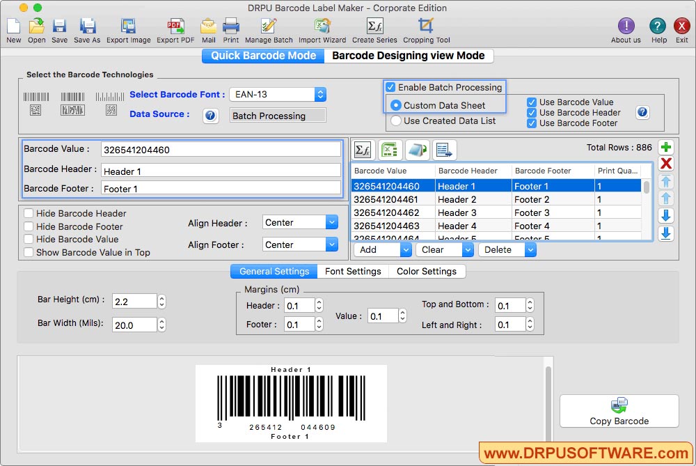  MAC Barcode Label Maker Software - Corporate Edition