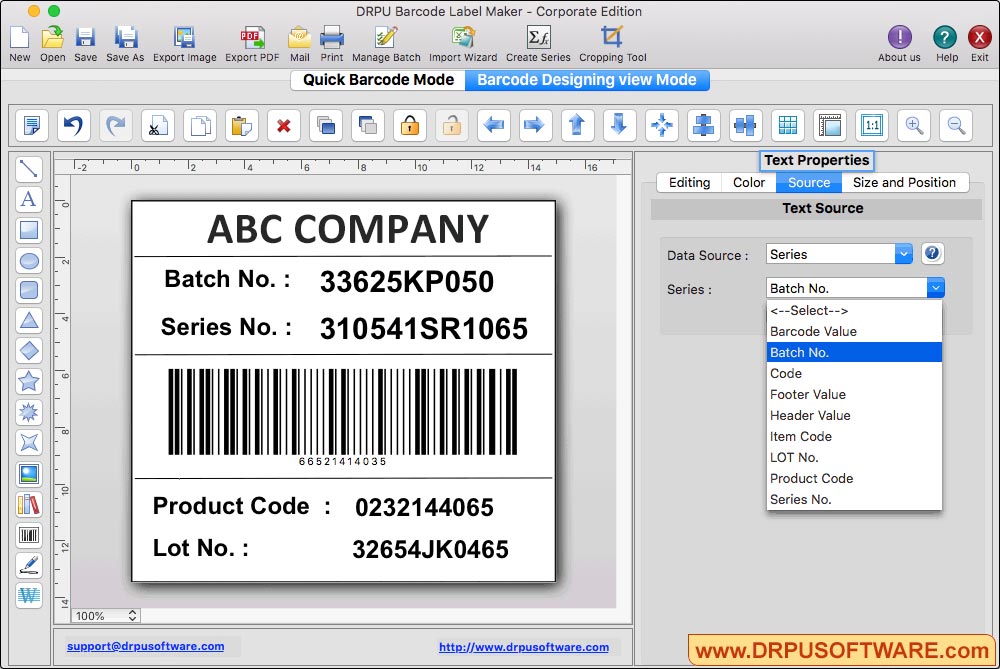  MAC Barcode Label Maker Software - Corporate Edition