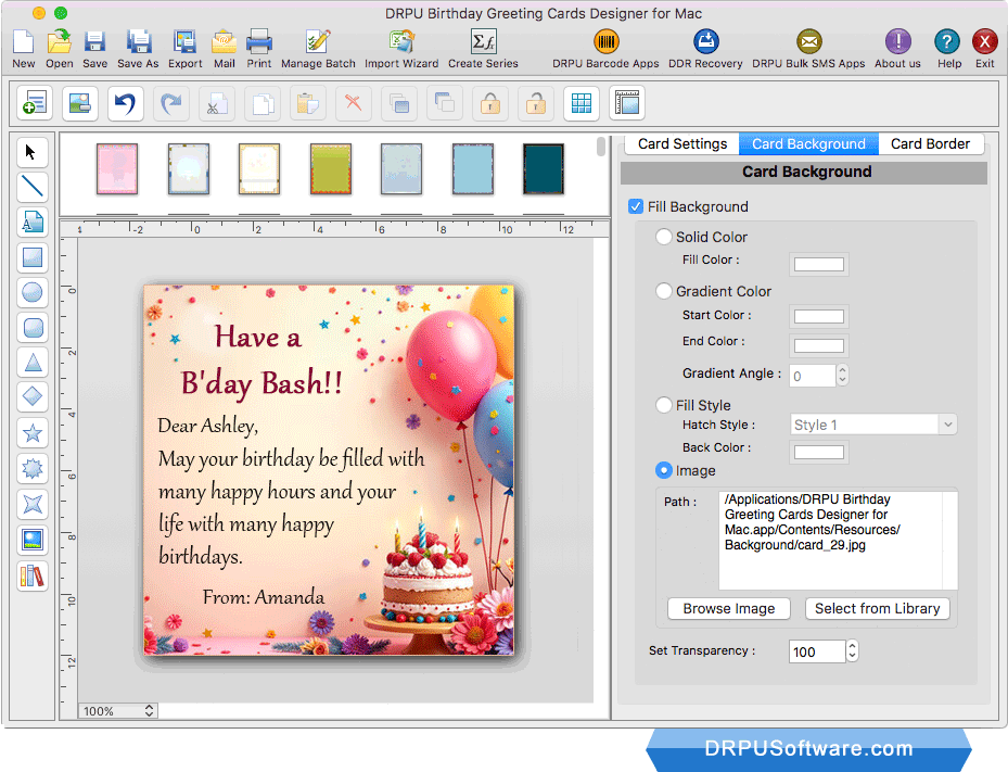 Birthday Greeting Cards Designer