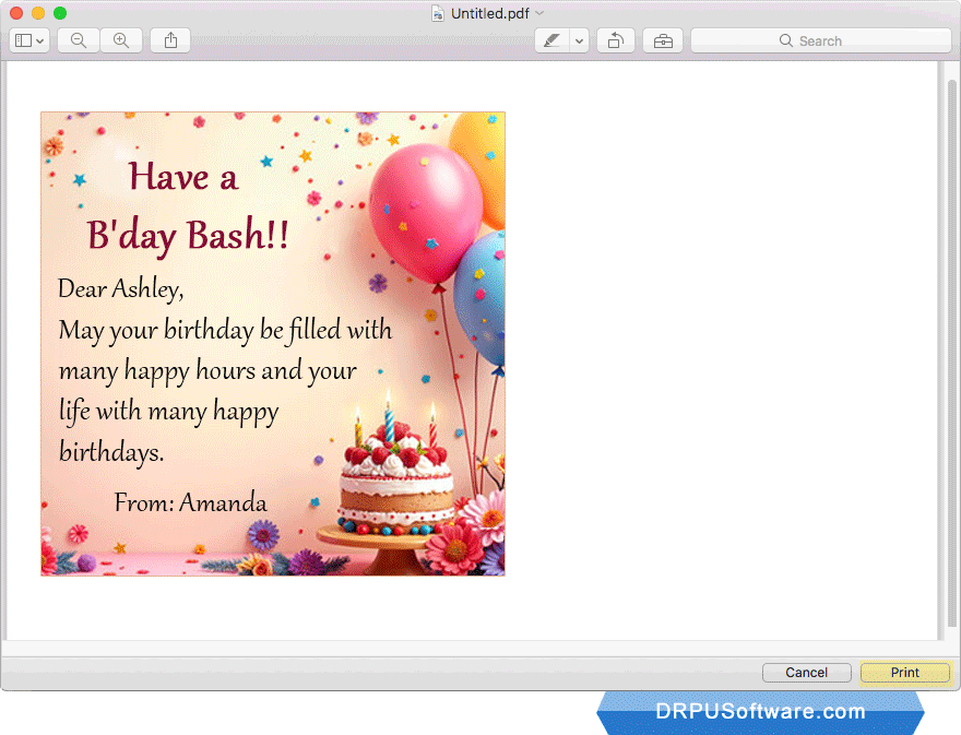 Birthday Greeting Cards Designer
