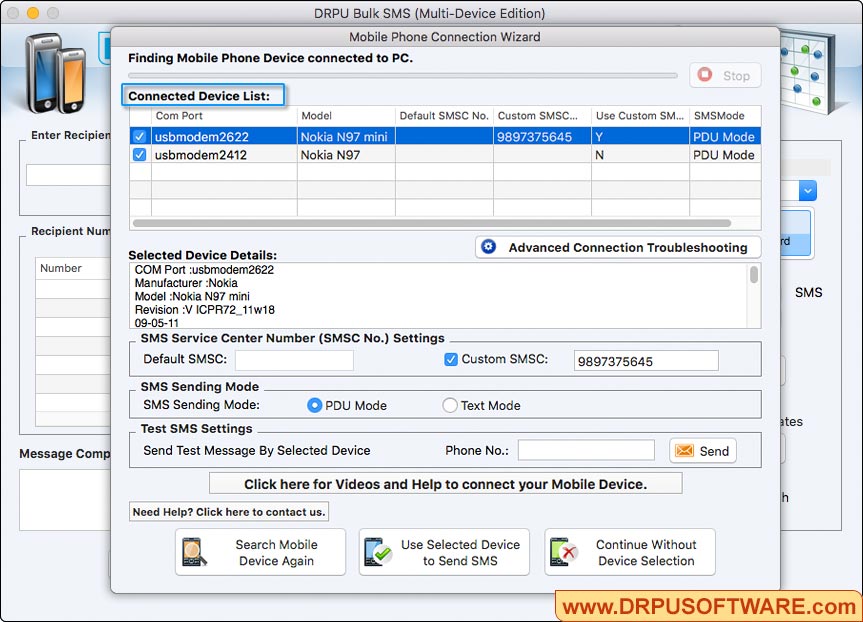 Mac Bulk SMS - Multi Device Edition 