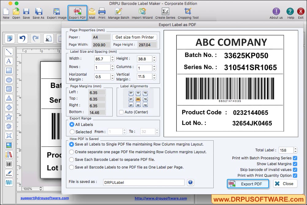  MAC Barcode Label Maker Software - Corporate Edition