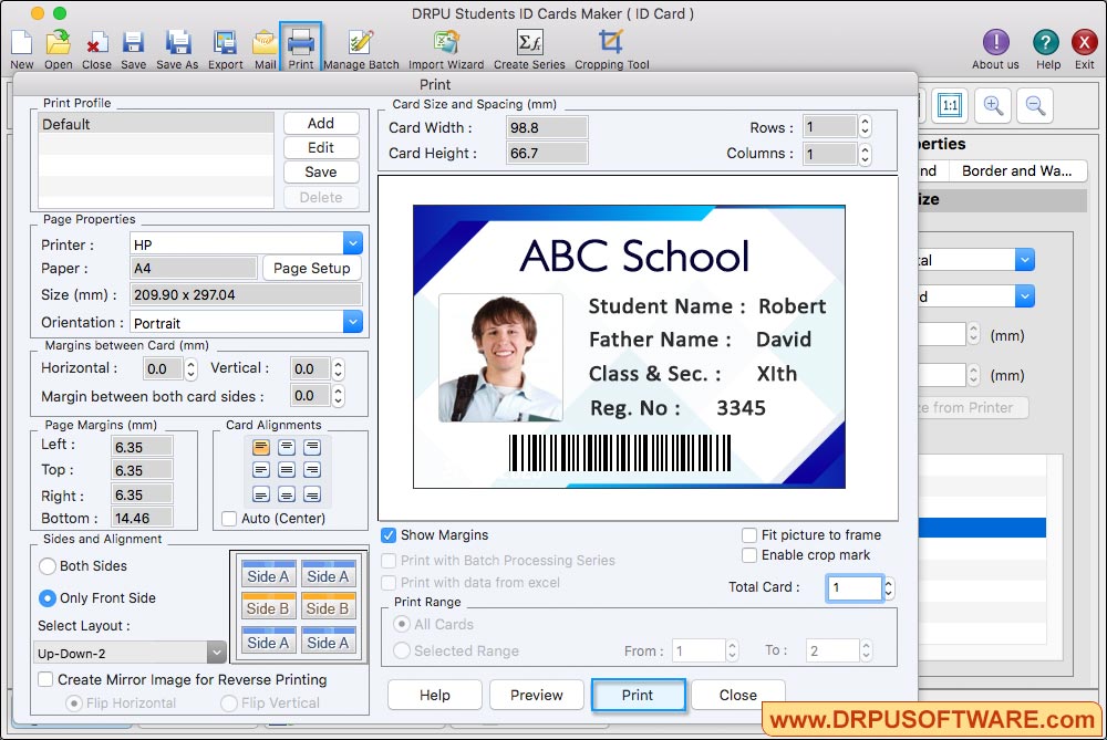 Students ID Cards Maker for Mac
