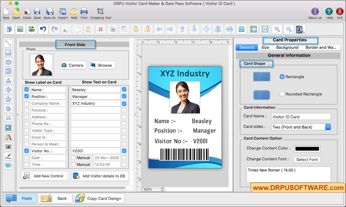 Visitors ID Cards Maker for Mac