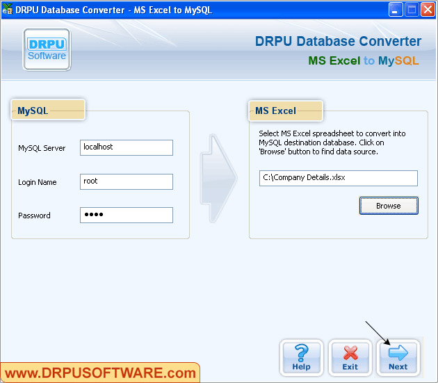 Database Converter – MS Excel to MySQL