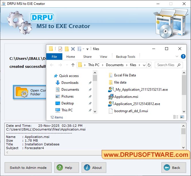 DRPU MSI to EXE Creator