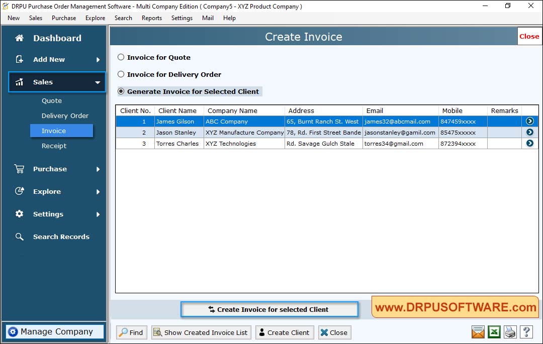 Create Invoice Purchase Order Details Create Invoice Purchase Order Details