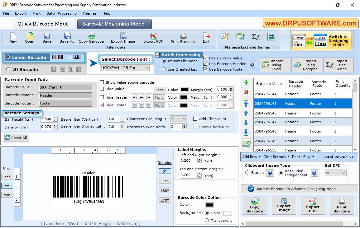 Barcode Software for Packaging and Supply Distribution Industry