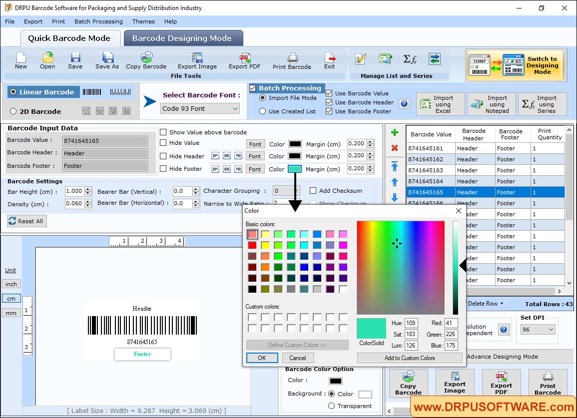 Color Settings