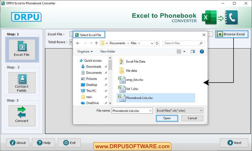 Database Converter – Excel to Phonebook