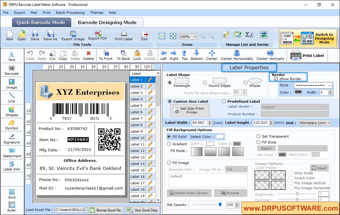 DRPU Barcode Label Maker Software - Professional