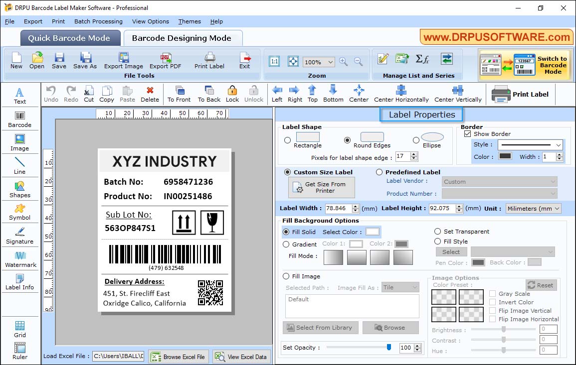 Barcode Label Maker Software - Professional