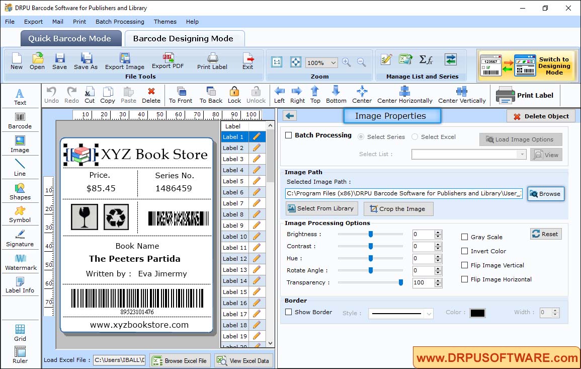 DRPU Barcode Software for Publishers and Library