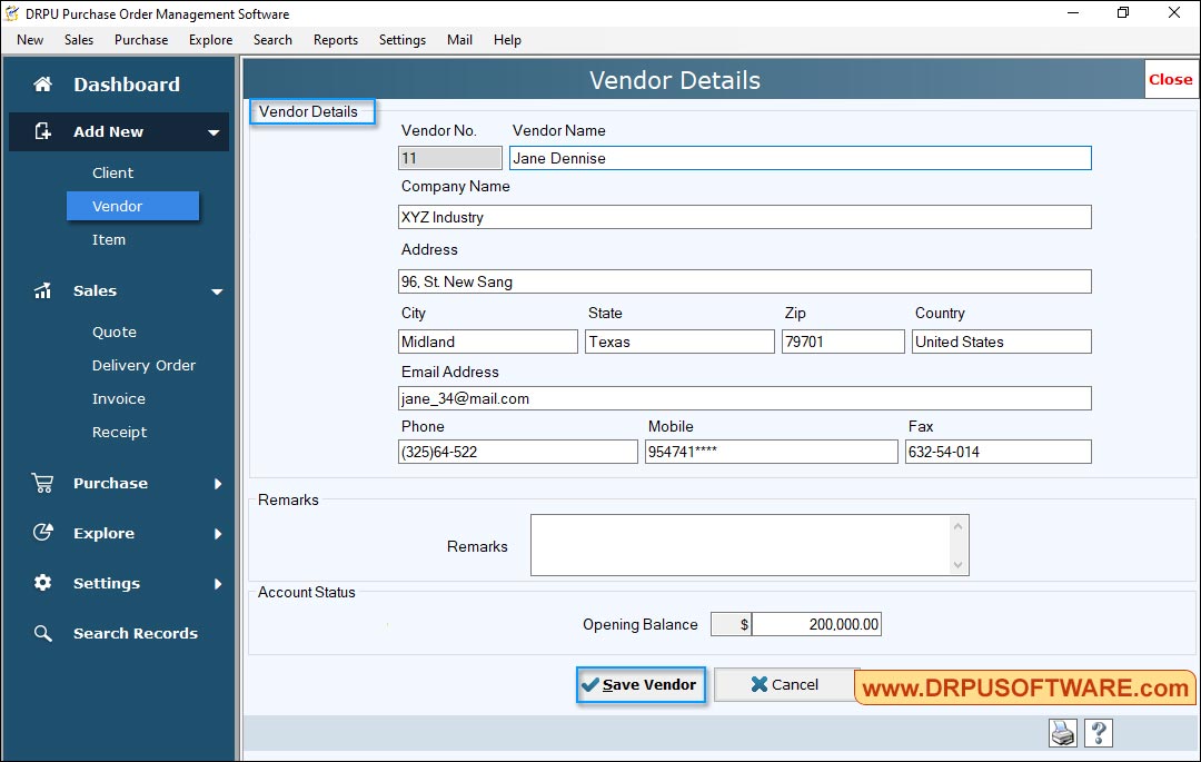DRPU Purchase Order Management Software