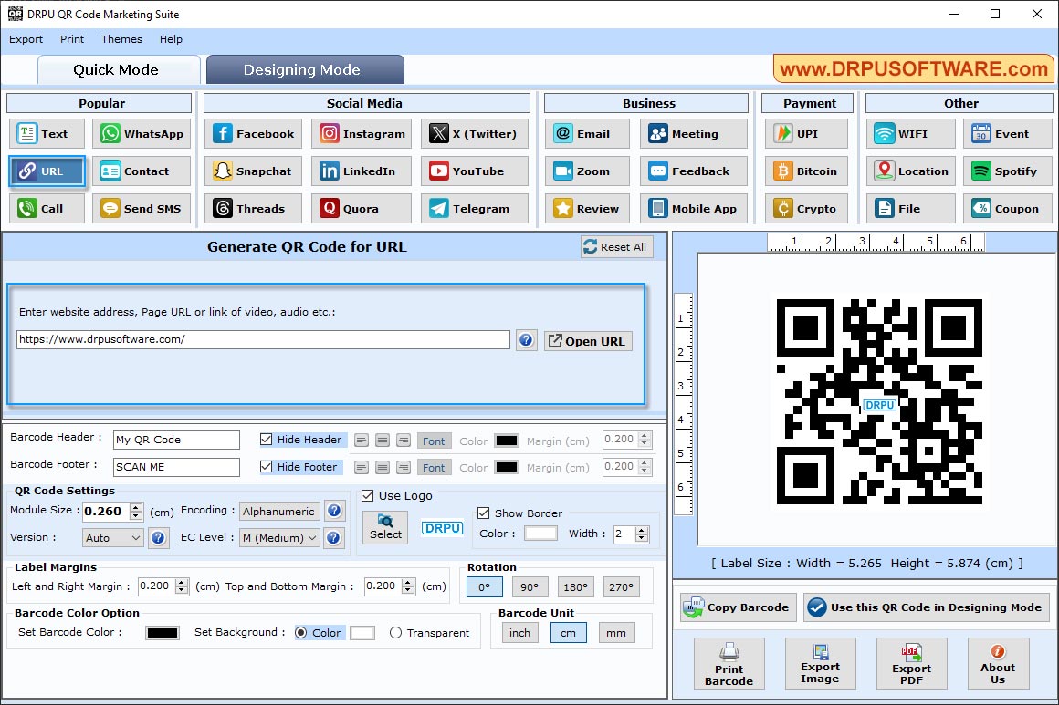 QR Code Labels Maker Software