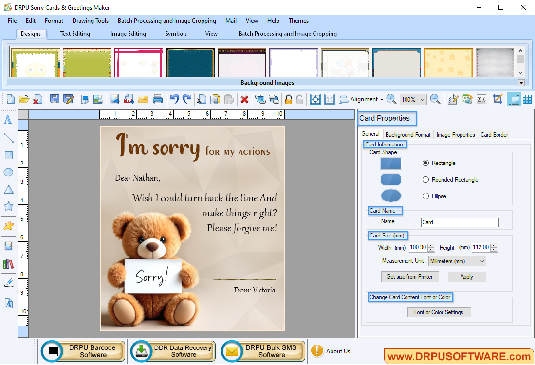 Sorry Cards & Greetings Maker