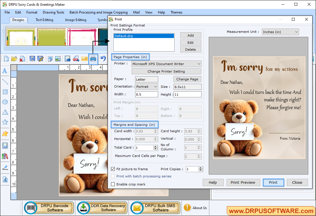 Sorry Cards & Greetings Maker