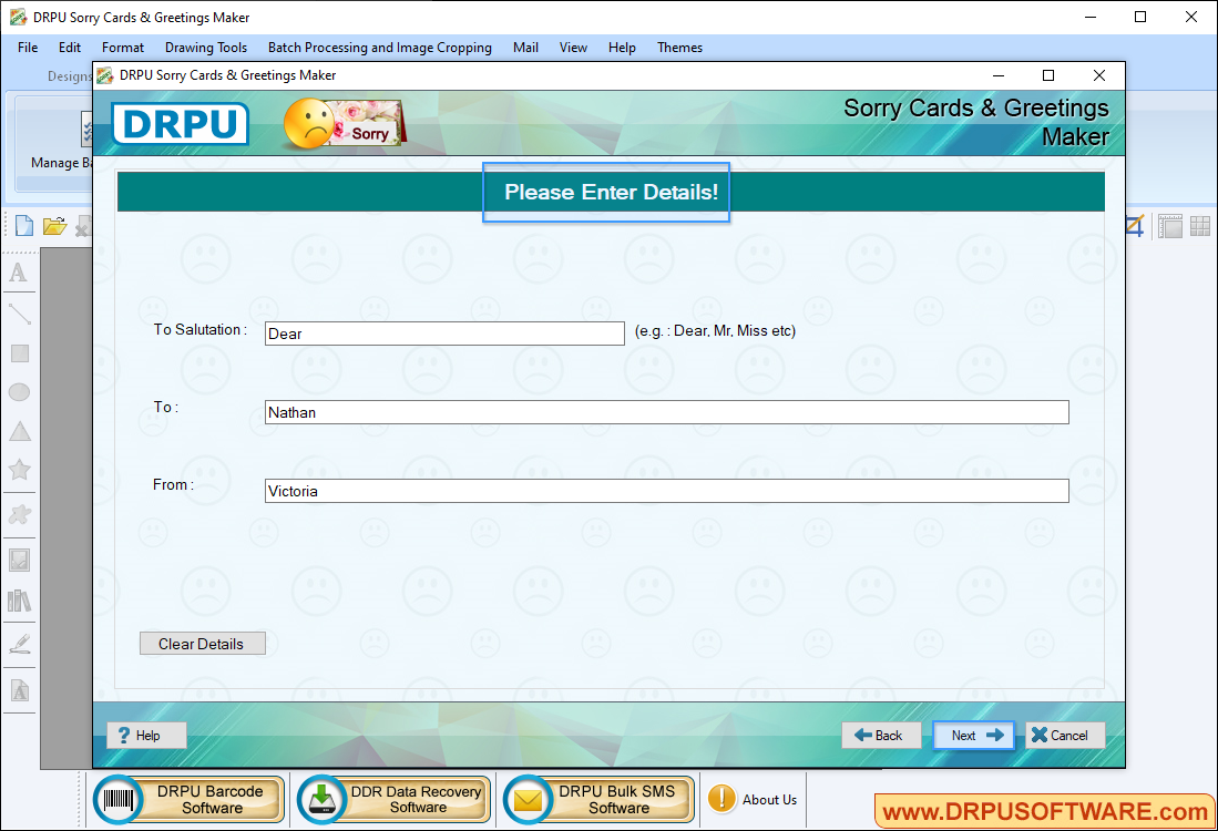Sorry Cards & Greetings Maker