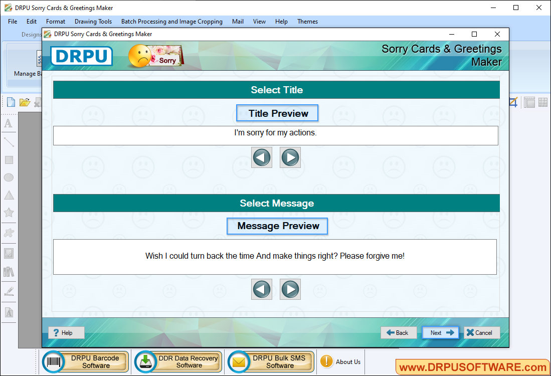 Sorry Cards & Greetings Maker