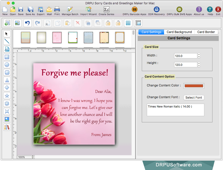 Sorry Cards & Greetings Maker