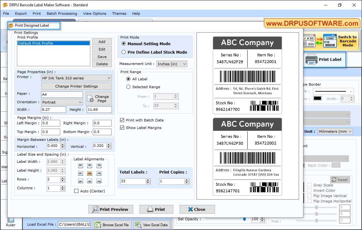 Barcode Label Maker Software