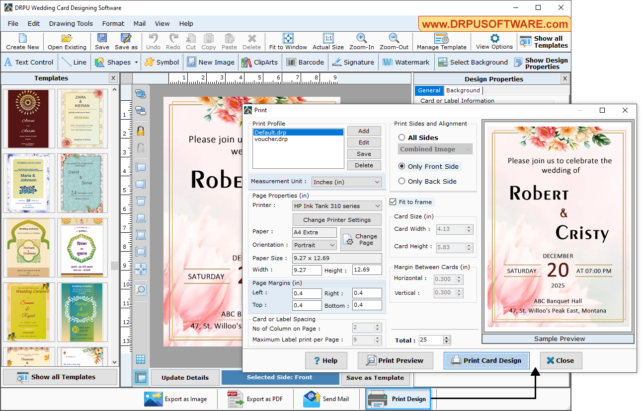 DRPU Wedding Card Designer
