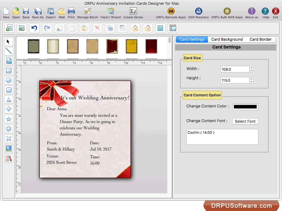 Anniversary Invitation Card Maker
