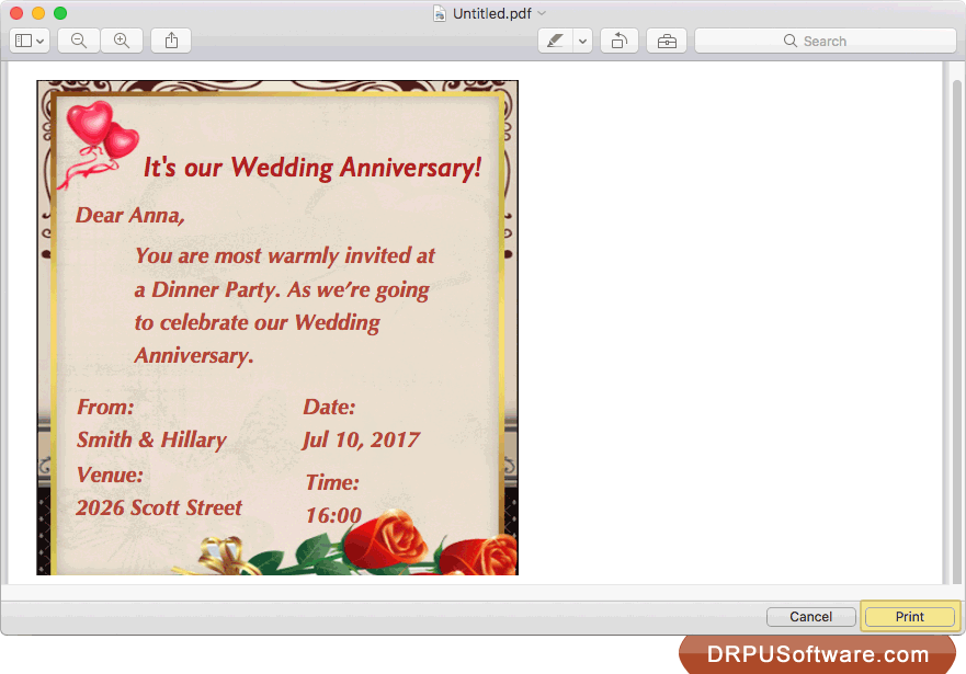 Anniversary Invitation Card Maker