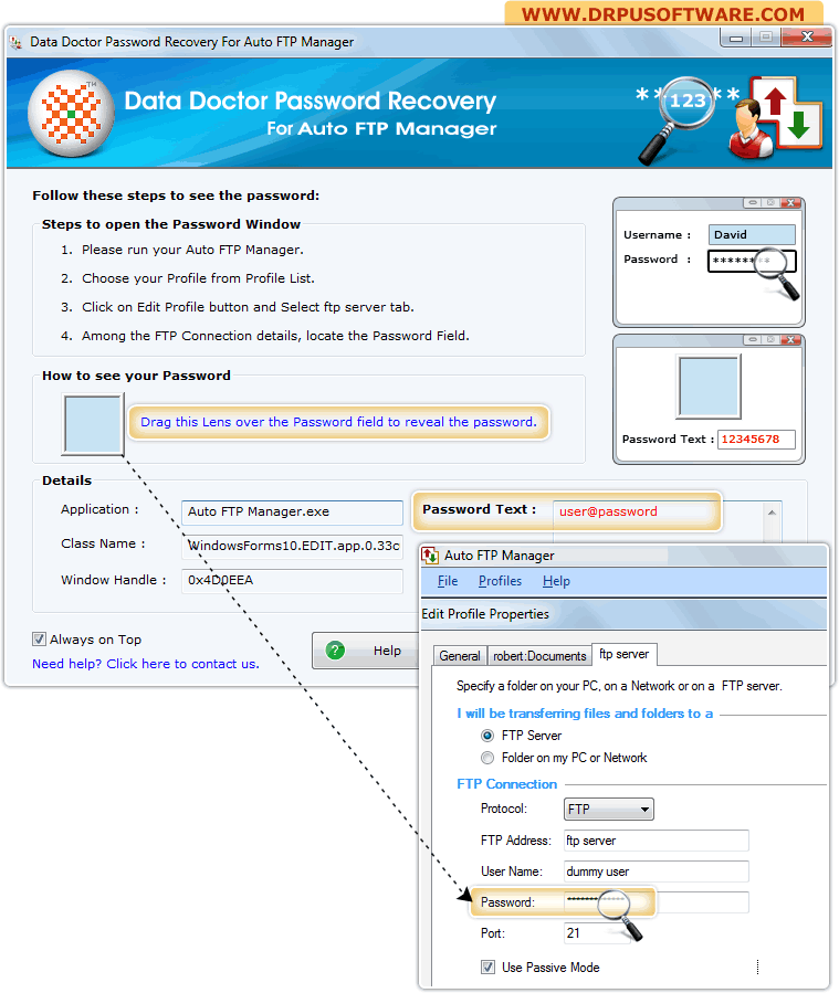 Password Recovery Software for Auto FTP Manager