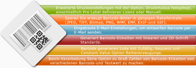 Barcode Software-Funktionen