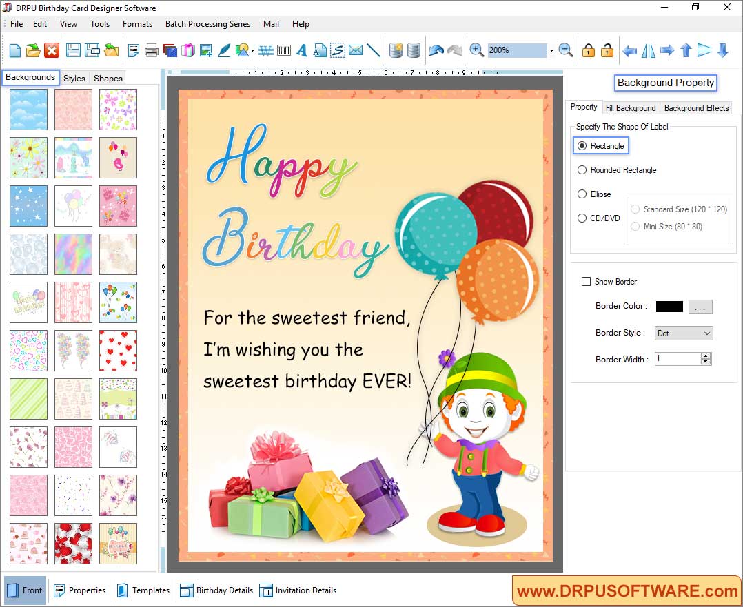 DRPU Birthday Card Designer Software