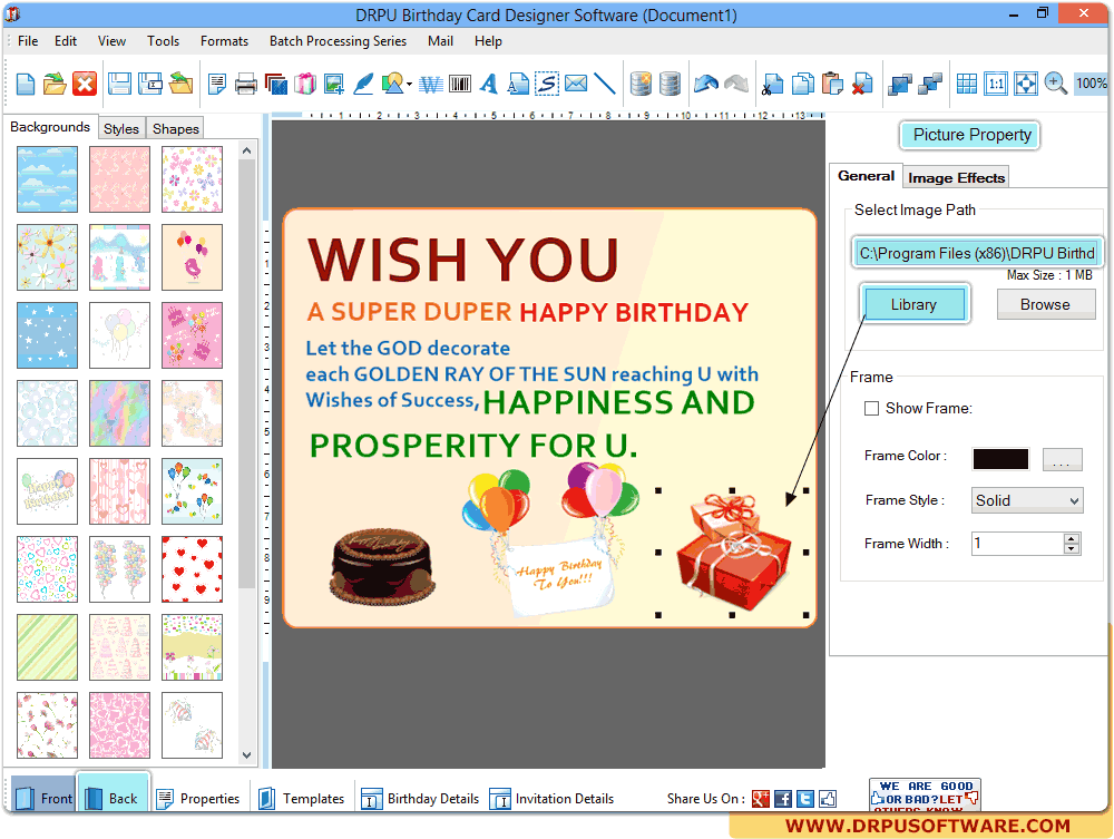 Compleanno Software Card Designer