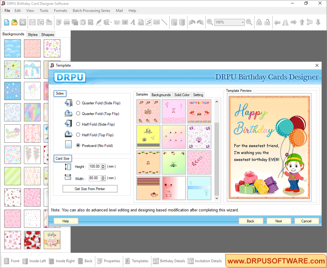 Templates DRPU Birthday Card Designer Software