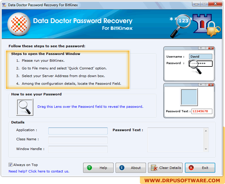 Password Recovery Software For BitKinex