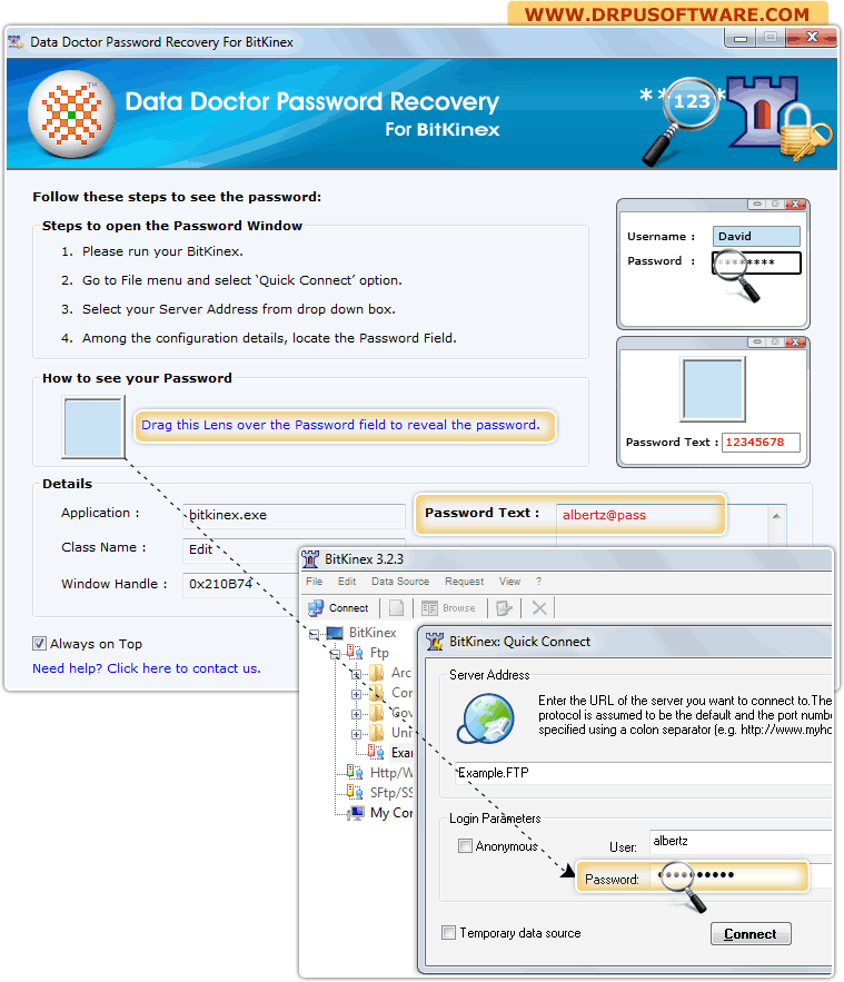 Password Recovery Software for BitKinex