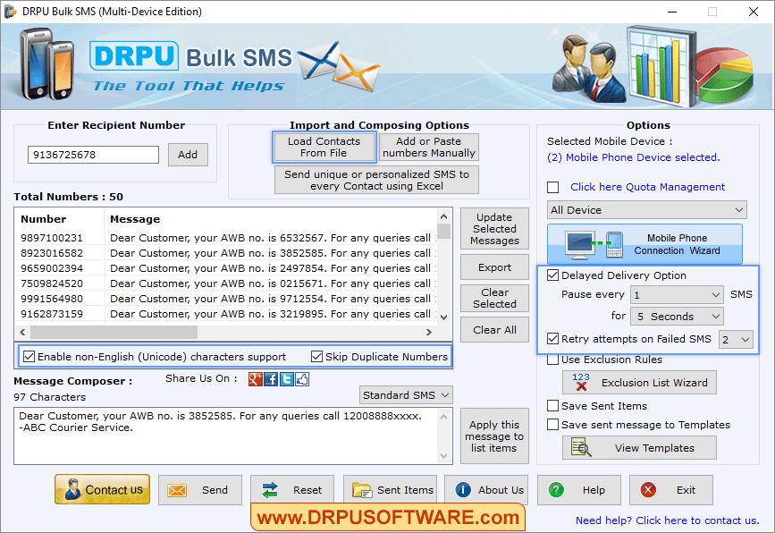 DRPU Bulk SMS for Multi device