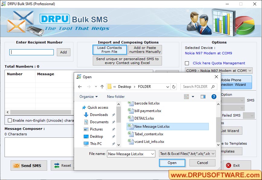 Load Contacts from File Load Contacts from File