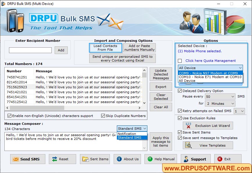 DRPU Bulk SMS for Multi device