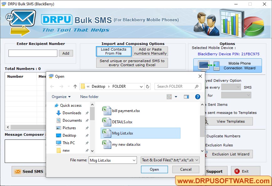 Load Contacts from File Load Contacts from File