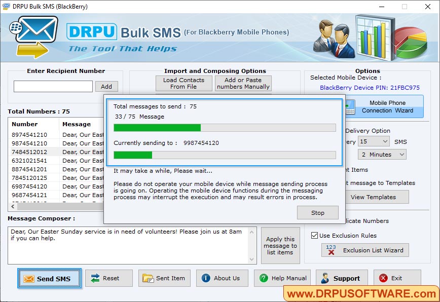 Total messages send Total messages send