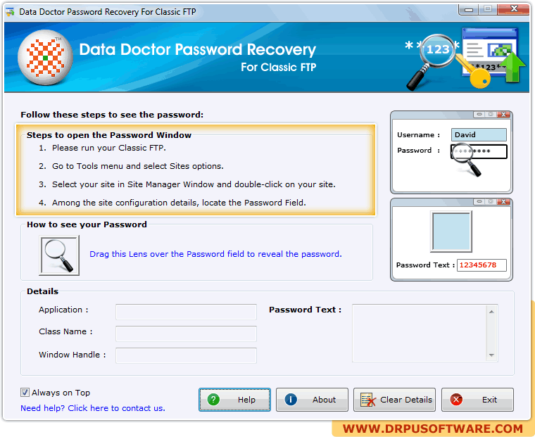 Password Recovery Software For Classic FTP