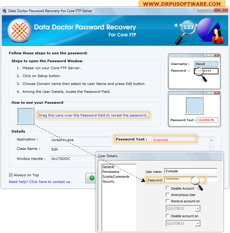 Password Recovery Software for Core FTP