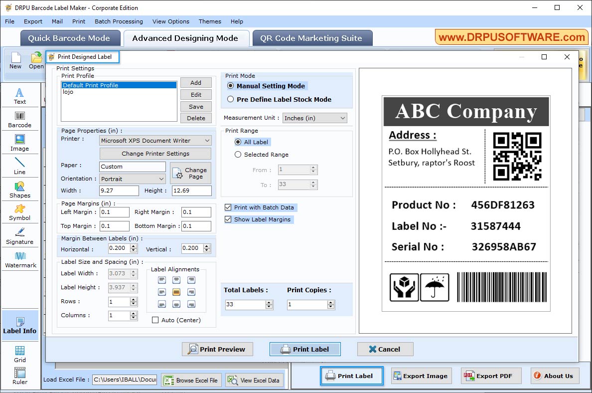 Barcode Label Maker Software- Corporate Edition