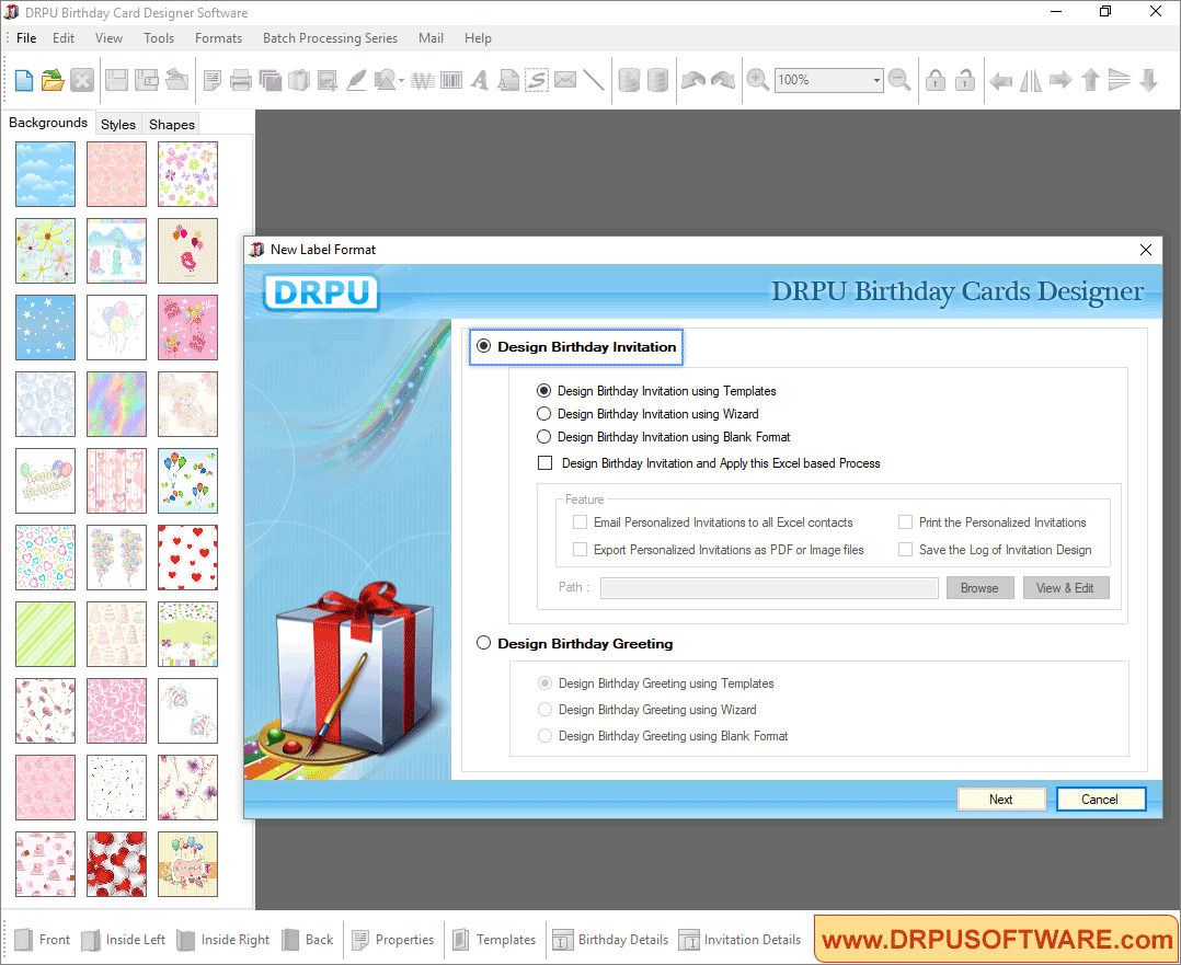 Design Birthday Invitation DRPU Birthday Card Designer Software