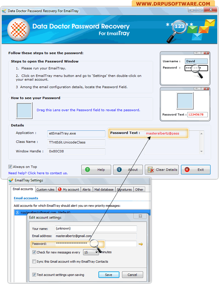 Password Recovery Software For EmailTray