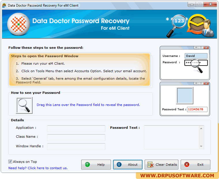 Password Recovery Software For eM Client