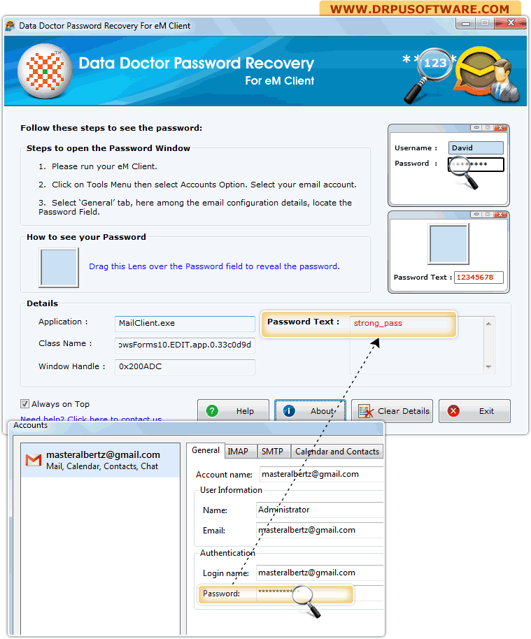 Password Recovery Software For eM Client