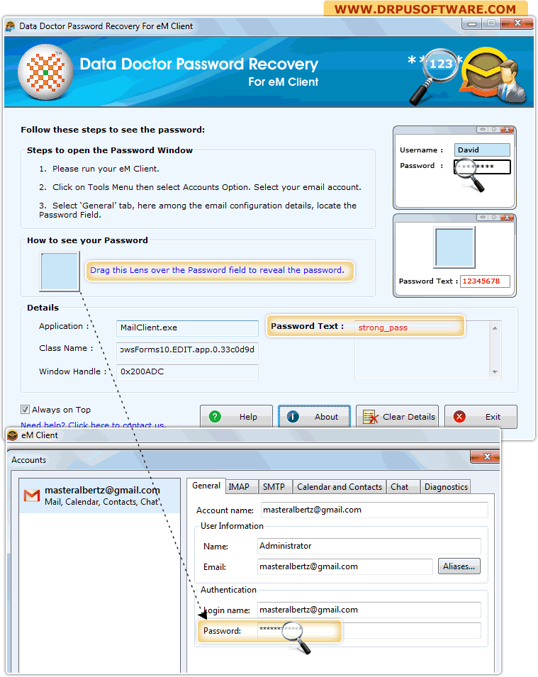 Password Recovery Software for eM Client