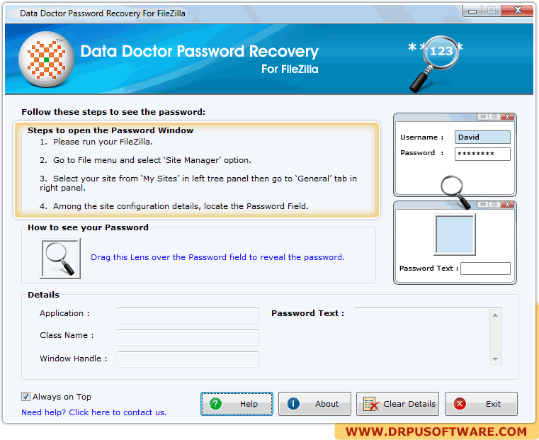 Password Recovery Software For FileZilla