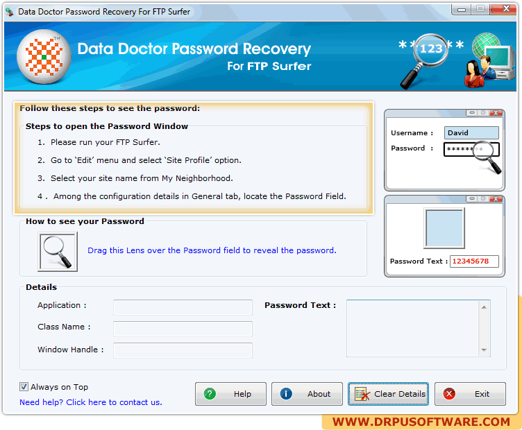 Password Recovery Software For FTP Surfer